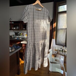 NEW Micaela Greg Tee Dress in Seersucker Plaid